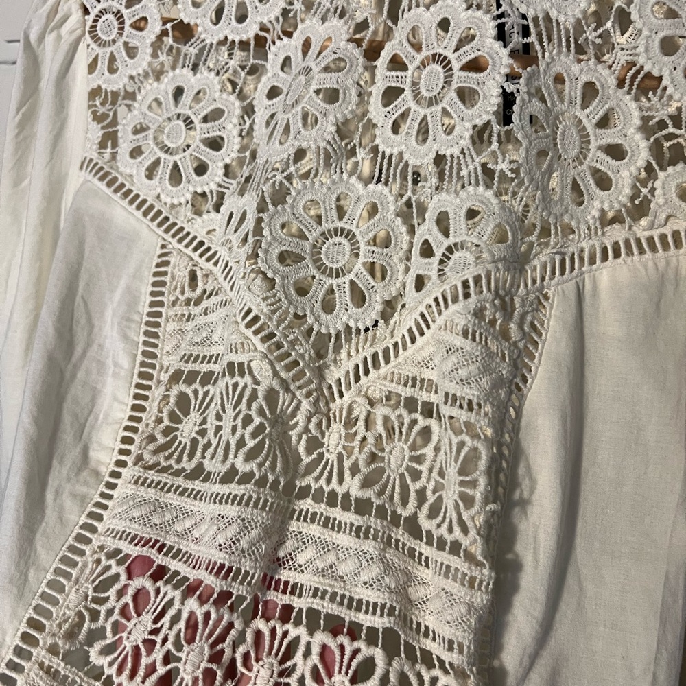 Plenty by Tracy Reese Ivory eyelet blouse, Size L
